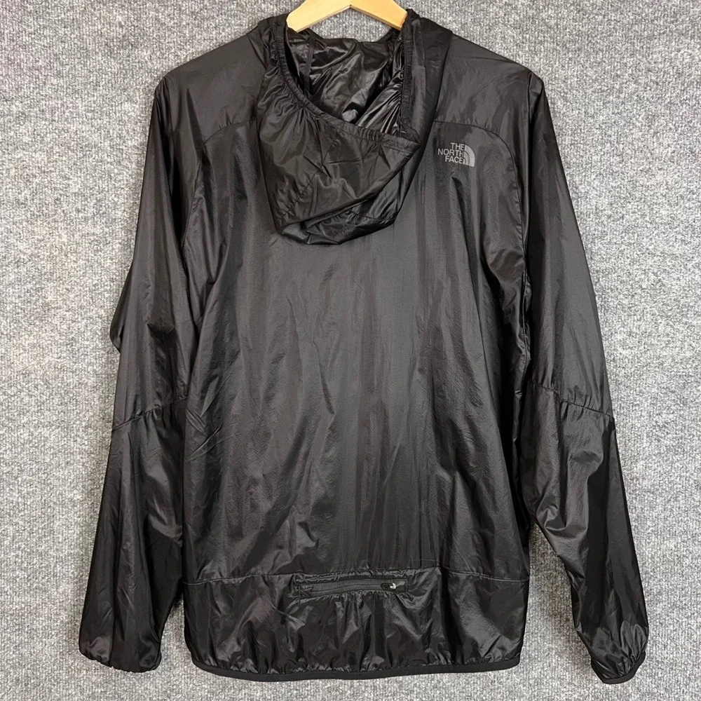 The North Face Windbreaker Jacket Mens Small Black Excellent Full Zip Hooded